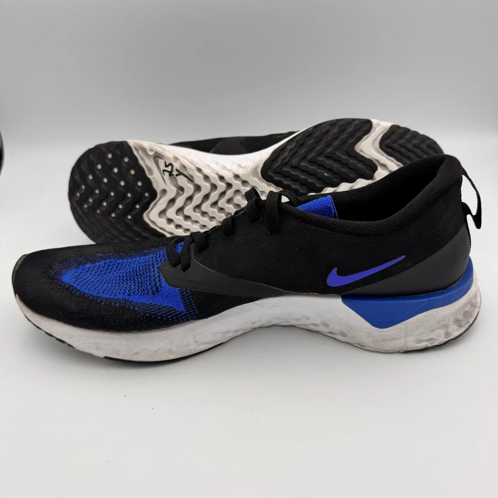 Nike Odyssey React Running Shoes Black Blue Men's 10 Athletic Sneakers - Picture 7 of 8